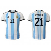 Muški Nogometni Dres Argentina Paulo Dybala #21 Domaci SP 2022 Kratak Rukav